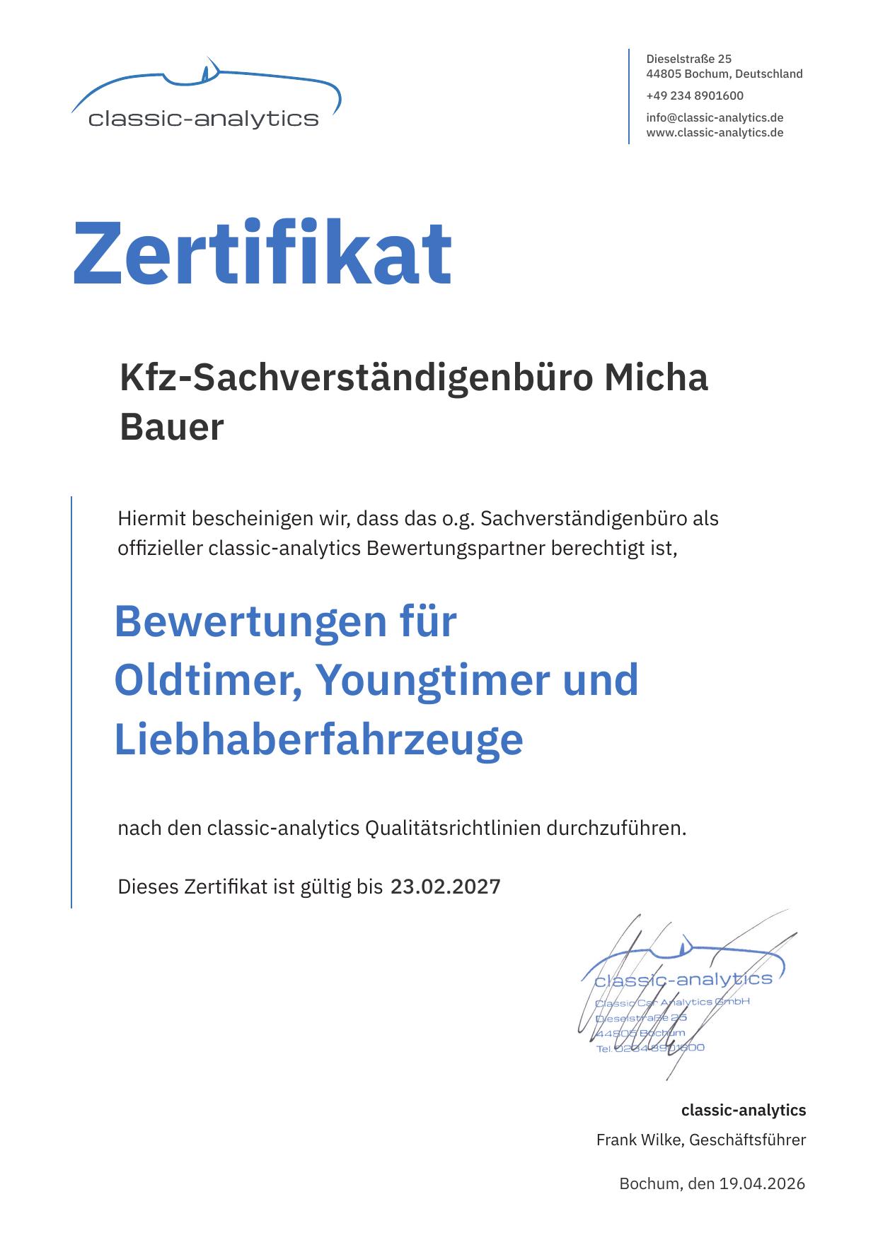 classic-analytics Mitgliedschaft